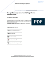 The Significance Spectrum and EIA Significance Determinations