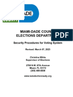Miami Dade SOE Security Plan 2023