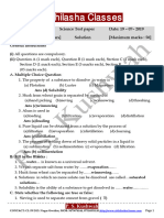 Class VI Science Chap - 3 TP Solution (Date 19-07-2019)