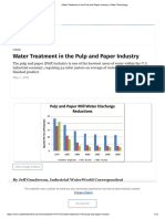 Water Treatment in The Pulp and Paper Industry - Water Technology