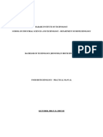 Food Biotechnology SBT 424 Practical Manual