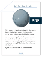 Grade 2 Reading Planets