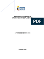 Informe Gestion MinTransporte 2014