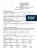 KSCL HSG8.23-24 THCS Thọ Thế - Đáp án