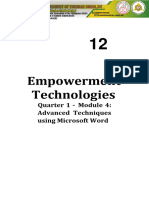 Lesson 4 - Advance Word Processing Skills Modules