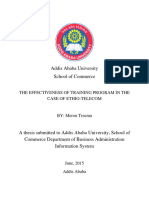 The Effectiveness of Training Program in The Case of Ethio-Telecom