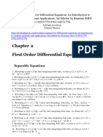 First Order Differential Equations