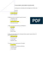 Traffic Management and Incident Investigation