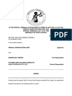 SIU V SAP Order 20 March 2024 Court Order