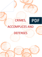 Crimes Accomplices and Defenses