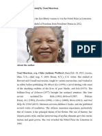 Morrison Became The First Black Woman To Win The Nobel Prize in Literature She Received The Medal of Freedom From President Obama in 2012