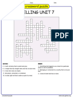 SPELLING UNIT 7 - Crossword