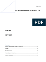 Business Plan For Brilliance Home Care Services LTD - 2