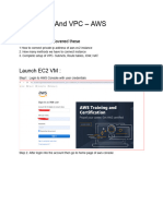 Setup EC2 and VPC - AWS