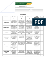 Song Presentation Rubric