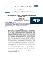 Balla (2021) - Explicit Technique For Teaching Writing To Students With Sociological Learning Style