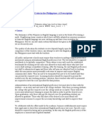 English Proficiency Crisis in The Philippines October 2005