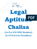 CSEET Legal Aptitude Chalisa