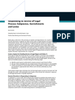 Responding To Service of Legal Process Subpoenas Garnishments and Levies