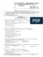 Maths Class X Chapter 02 Polynomials Practice Paper 02 Answers 1