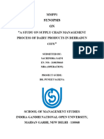 A STUDY ON SUPPLY CHAIN MANAGEMENT OF Dairy Products