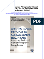 PDF Applying Islamic Principles To Clinical Mental Health Care 1St Edition Hooman Keshavarzi Editor Ebook Full Chapter