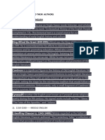 Key Date Periods and Their Authors