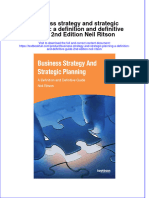 PDF Business Strategy and Strategic Planning A Definition and Definitive Guide 2Nd Edition Neil Ritson Ebook Full Chapter