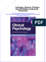 Full Chapter Clinical Psychology Science Practice and Diversity 5Th Edition Andrew M Pomerantz 2 PDF