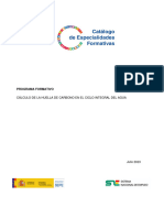 ENAA0001 - C無CULO DE LA HUELLA DE CARBONO EN EL CICLO INTEGRAL DEL AGUA