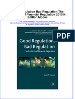 Full Chapter Good Regulation Bad Regulation The Anatomy of Financial Regulation 2015Th Edition Moosa PDF