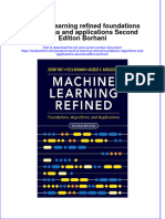 PDF Machine Learning Refined Foundations Algorithms and Applications Second Edition Borhani Ebook Full Chapter