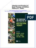 PDF The Profession and Practice of Horticultural Therapy 1St Edition Rebecca L Haller Ebook Full Chapter