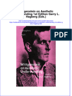 Textbook Wittgenstein On Aesthetic Understanding 1St Edition Garry L Hagberg Eds Ebook All Chapter PDF