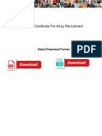 Character Certificate For Army Recruitment
