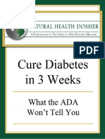 Cure Diabetes in 3 Weeks