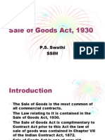 Sale of Goods Act, 1930