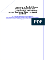 Asset Management at Central Banks and Monetary Authorities New Practices in Managing International Foreign Exchange Reserves Jacob Bjorheim