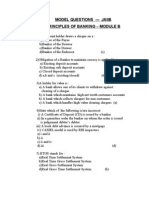 JAIIB Principles of Banking MCQ MOD B