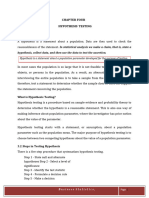 Buss. Stat - Chapter 3 Hypothesis Testing