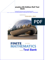 Full Finite Mathematics 8Th Edition Rolf Test Bank Online PDF All Chapter