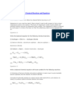 Chemical Reactions and Equations Ncert Notes Eng Version 2024