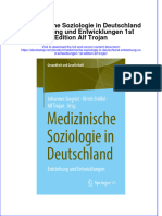 Full Download Medizinische Soziologie in Deutschland Entstehung Und Entwicklungen 1St Edition Alf Trojan Online Full Chapter PDF