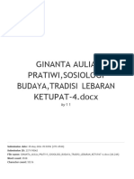 Ginanta Aulia Pratiwi, Sosiologi Budaya, Tradisi Lebaran Ketupat-4