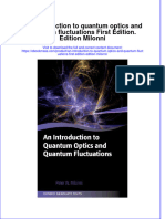 An Introduction To Quantum Optics and Quantum Fluctuations First Edition Edition Milonni Full Chapter PDF