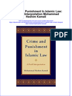 Crime and Punishment in Islamic Law A Fresh Interpretation Mohammad Hashim Kamali Full Chapter PDF