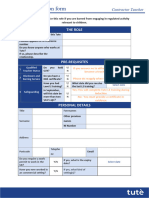 Tute Contractor Teacher App Form