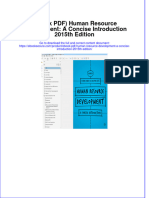 (Ebook PDF) (Ebook PDF) Human Resource Development: A Concise Introduction 2015th Edition All Chapter