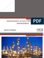 Maintenance Activity Process and Management 