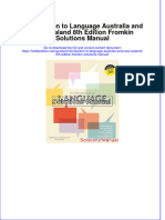 (Download PDF) Introduction To Language Australia and New Zealand 8th Edition Fromkin Solutions Manual Full Chapter